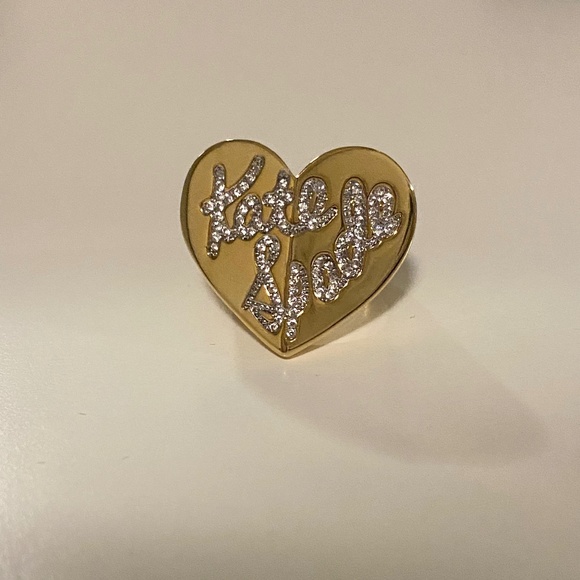Kate Spade Heritage Pavè Script Heart Ring - Picture 3 of 6